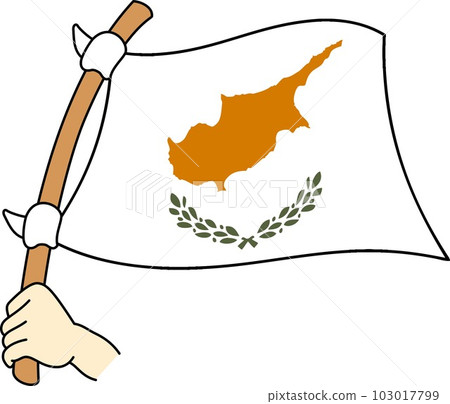 Fluttering national flags of the world ☆Cyprus☆ Fluttering national flags of the world ☆Cyprus☆ 103017799