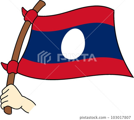 Fluttering national flags of the world ☆Laos☆ 103017807