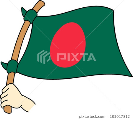 Fluttering national flags of the world ☆Bangladesh☆ Fluttering national flags of the world ☆Bangladesh☆ 103017812