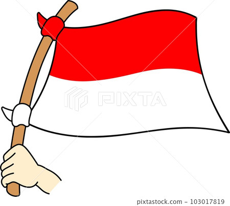 飄揚的世界各國國旗☆印度尼西亞☆ 103017819