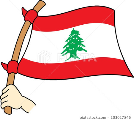 Fluttering national flags of the world ☆Lebanon☆ Fluttering national flags of the world ☆Lebanon☆ 103017846