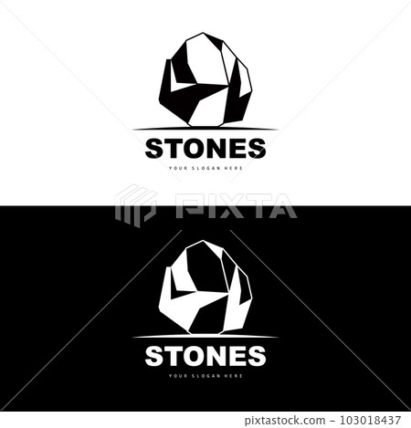 Stone Logo, Vector Stone Modern With Geometry Line Style, Design For Aesthetic Decoration, Brand Modern Product, Simple Icon Abstract Aesthetic Geometry Line Stone Logo, Vector Stone Modern With Geometry Line Style, Design For Aesthetic Decoration, Brand Modern Product, Simple Icon Abstract Aesthetic Geometry Line 103018437