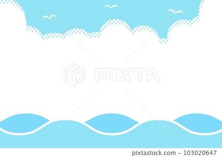 seagull flying sea abstract background frame 103020647