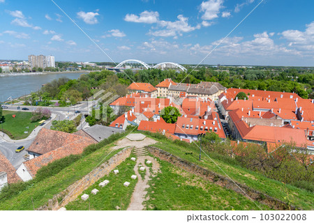 Petrovaradin Fortress on the Danube river in Novi Sad, Serbia 103022008