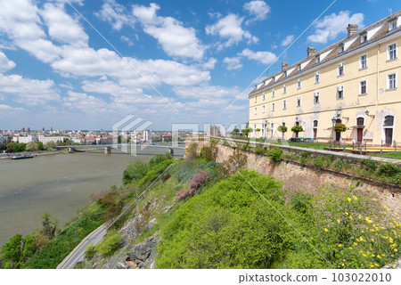 Petrovaradin Fortress on the Danube river in Novi Sad, Serbia 103022010