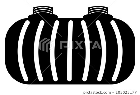 sewerage tank icon. septic tank sign. polyethylene septic tank. flat style. 103023177