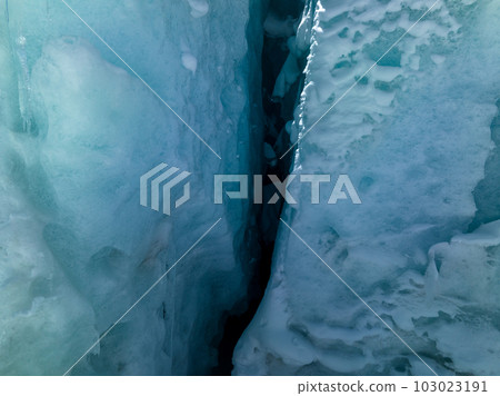 aerial view of  high altitude glacier mountains, China 103023191