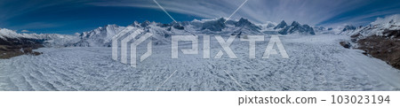 Aerial view of high altitude glacier mountains, China Aerial view of high altitude glacier mountains, China 103023194