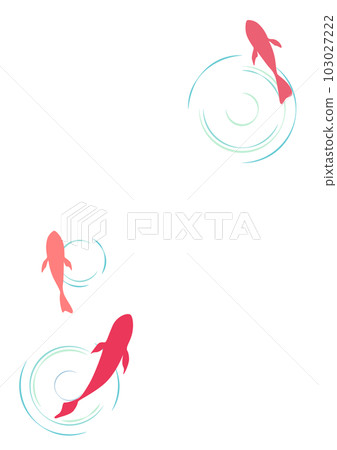 Simple goldfish illustration material 103027222