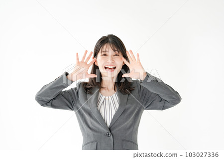 Business woman amazes Business woman amazes 103027336
