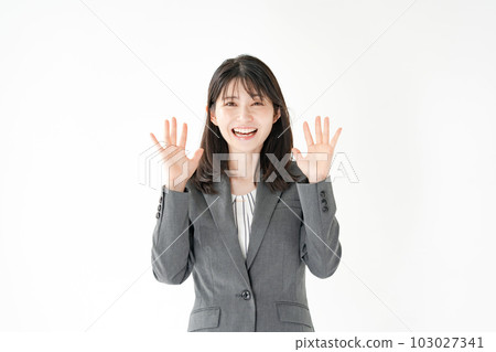 Business woman amazes Business woman amazes 103027341