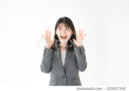 Business woman amazes Business woman amazes 103027342