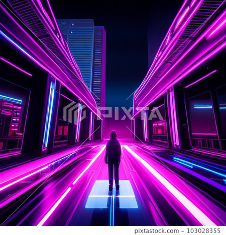 Human working in the future city, Generative AI AI image Human working in the future city, Generative AI AI image 103028355