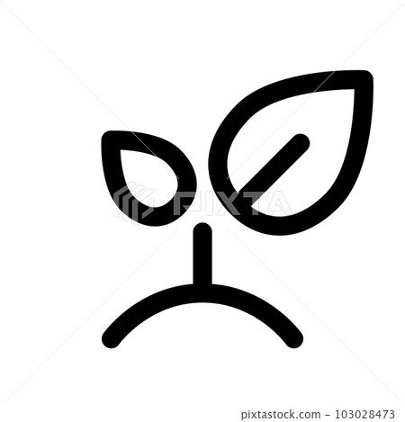 Line style icons representing eco, leaves and sprouts Line style icons representing eco, leaves and sprouts 103028473