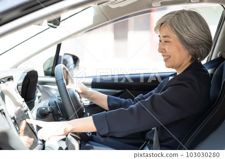 Car car navigation woman driving 103030280