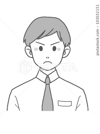 Angry man in white shirt (gray) Angry man in white shirt (gray) 103032151