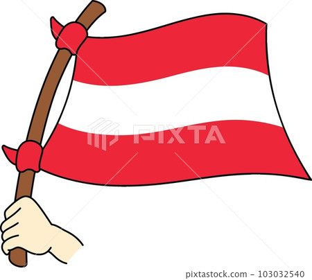 Fluttering national flags of the world ☆Austria☆ Fluttering national flags of the world ☆Austria☆ 103032540