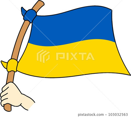 Fluttering national flags of the world ☆Ukraine☆ Fluttering national flags of the world ☆Ukraine☆ 103032563