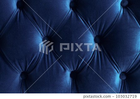 Dark blue teal velvet capitone textile Dark blue teal velvet capitone textile 103032719