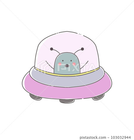 Alien piloting a spaceship Alien piloting a spaceship 103032944