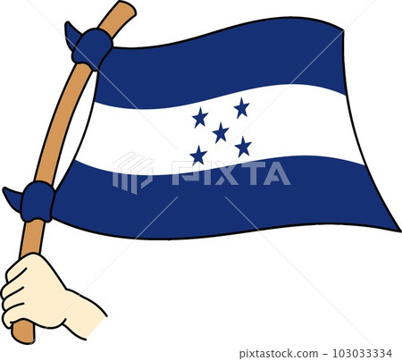 Fluttering national flags of the world ☆ Honduras ☆ Fluttering national flags of the world ☆ Honduras ☆ 103033334
