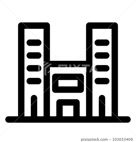 Line style icon representing building, building Line style icon representing building, building 103033409