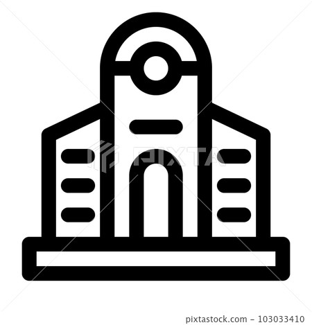 Line style icon representing building, building Line style icon representing building, building 103033410