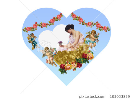 女人和天使心復古包裝設計 103033859