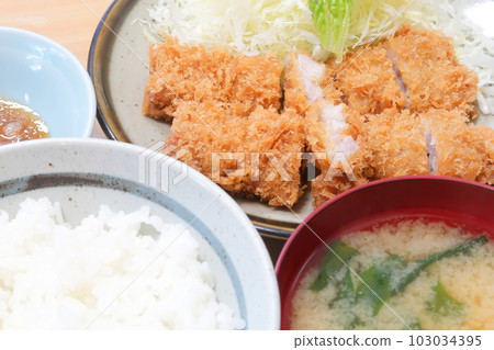 Pork belly pork cutlet set meal Pork belly pork cutlet set meal 103034395