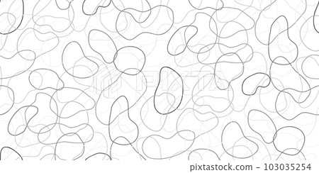 Hand drawn chaotic wavy lines seamless pattern 103035254