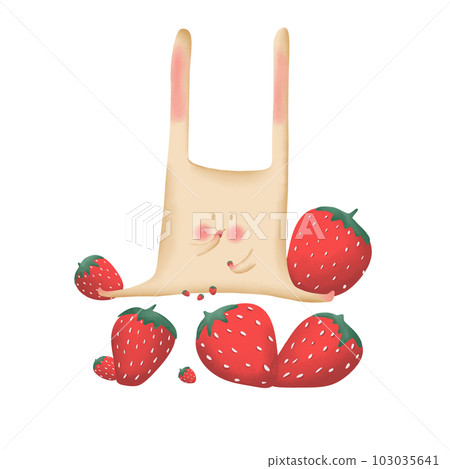 Cute and kawaii pink bunny 103035641