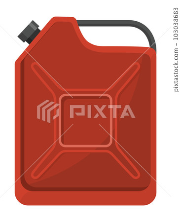Canister for engine oil or petroleum isolated on white. Power and energy concept. Container with gasoline fuel vector illustration 103038683