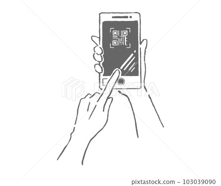 手持智能手機 Qr 碼 103039090
