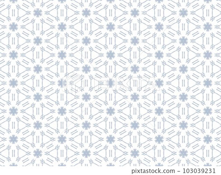 Blue Abstract Mandala or Ikat Wallpaper Pattern Background 103039231