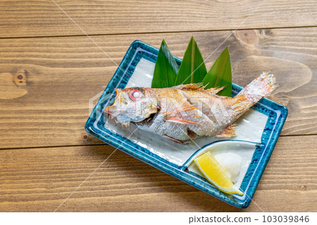 Salt-grilled rockfish Salt-grilled rockfish 103039846