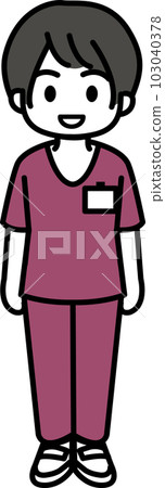 Female nurse standing upright 2 Female nurse standing upright 2 103040378