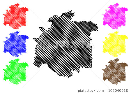 Hildesheim district (Federal Republic of Germany, rural district, State of Lower Saxony) map vector illustration, scribble sketch Hildesheim map Hildesheim district (Federal Republic of Germany, rural district, State of Lower Saxony) map vector illustration, scribble sketch Hildesheim map 103040918