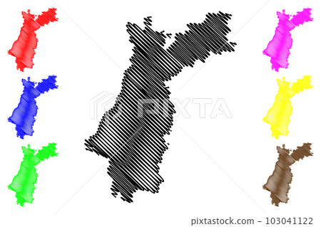 Karlsruhe region (Federal Republic of Germany, Baden-Wurttemberg State) map vector illustration, scribble sketch Karlsruhe map Karlsruhe region (Federal Republic of Germany, Baden-Wurttemberg State) map vector illustration, scribble sketch Karlsruhe map 103041122