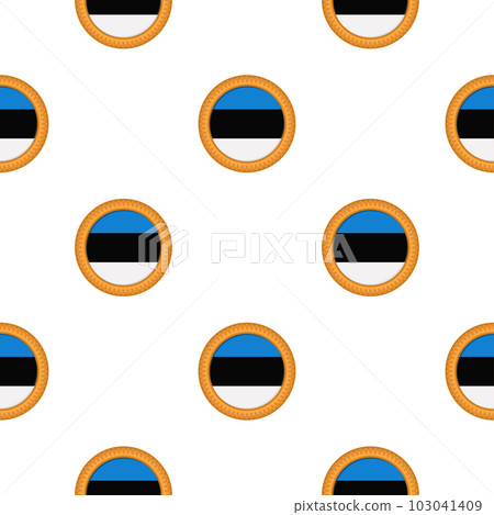 Pattern cookie with flag country Estonia in tasty biscuit Pattern cookie with flag country Estonia in tasty biscuit 103041409