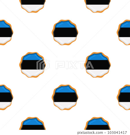 Pattern cookie with flag country Estonia in tasty biscuit Pattern cookie with flag country Estonia in tasty biscuit 103041417