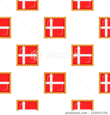 Pattern cookie with flag country Denmark in tasty biscuit 103041539