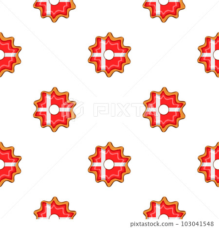 Pattern cookie with flag country Denmark in tasty biscuit Pattern cookie with flag country Denmark in tasty biscuit 103041548