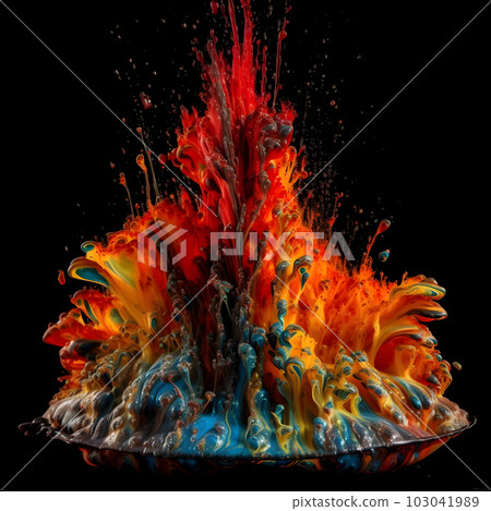 Generative ai illustrations, FLUID ART, MIXING COLORS, THAT EXPLODE AND CREATE A MAGIC OF COLORS Generative ai illustrations, FLUID ART, MIXING COLORS, THAT EXPLODE AND CREATE A MAGIC OF COLORS 103041989