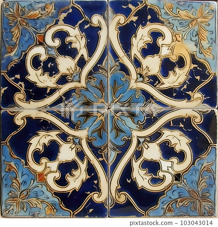 Seamless pattern with ceramic tile pattern. Absrtract decorative porcelain tile. Seamless pattern with ceramic tile pattern. Absrtract decorative porcelain tile. 103043014