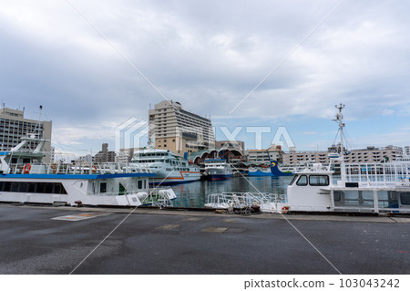 Tomarin Naha Tomari Port, boarding area and ship Tomarin Naha Tomari Port, boarding area and ship 103043242