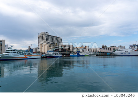 Tomarin Naha Tomari Port, boarding area and ship 103043246