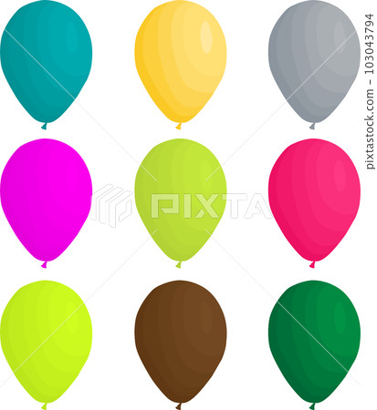 big set different types inflatable rubber balloons 103043794