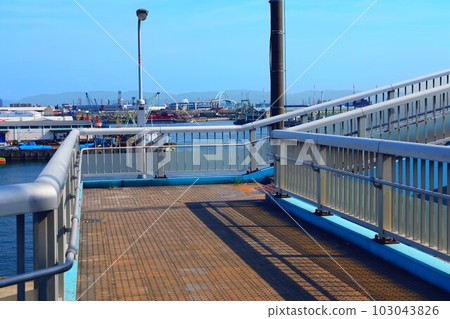 Scenery of a pedestrian overpass 103043826