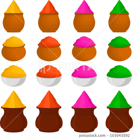 Collection accessory for celebration holiday Holi Collection accessory for celebration holiday Holi 103043892