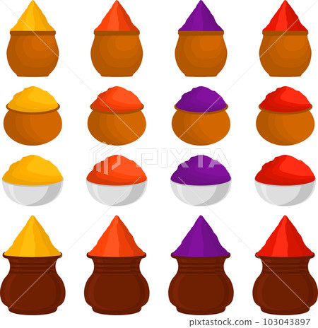 Collection accessory for celebration holiday Holi Collection accessory for celebration holiday Holi 103043897